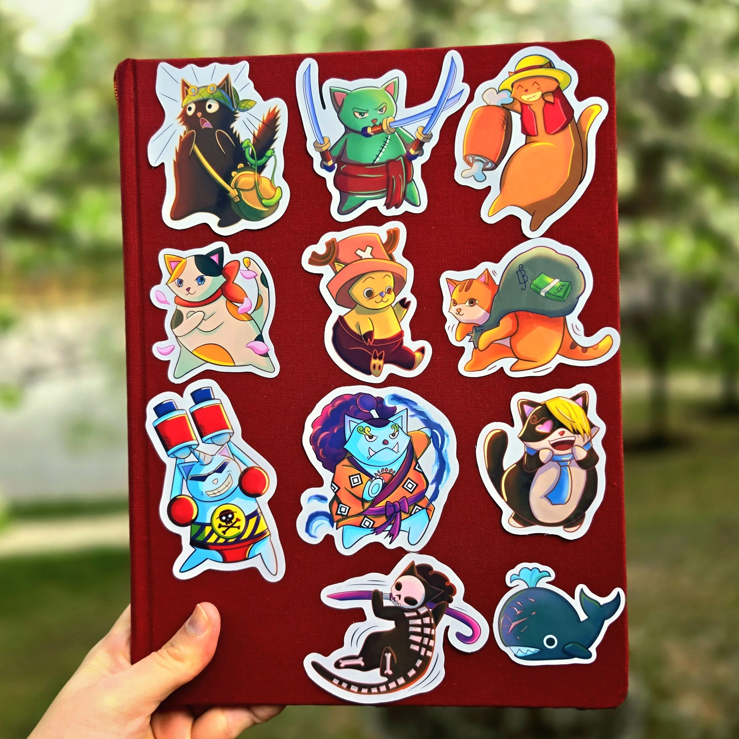 StrawCats Collection on a sketchbook
