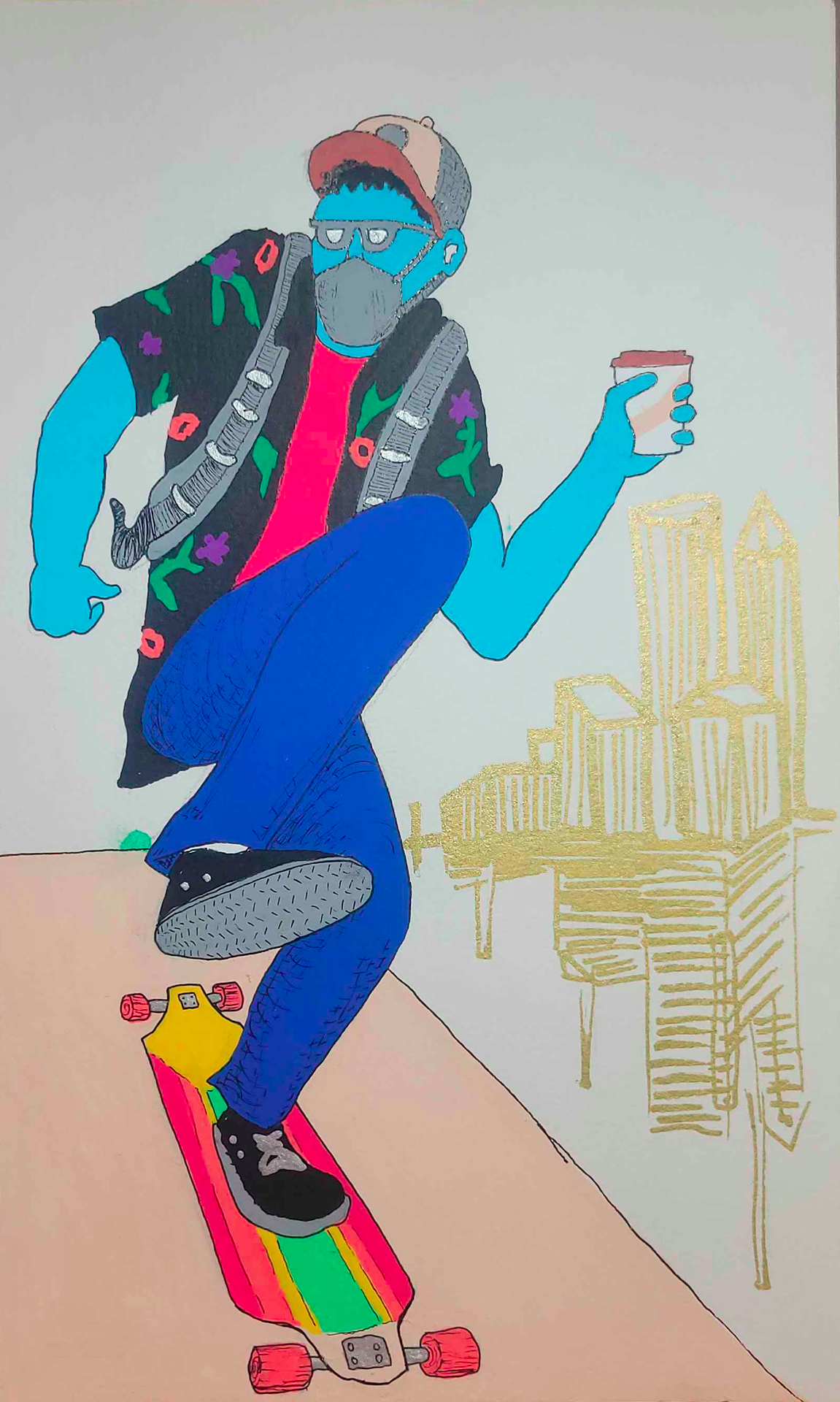 OTW // 2021, Ink Pen, POSCA