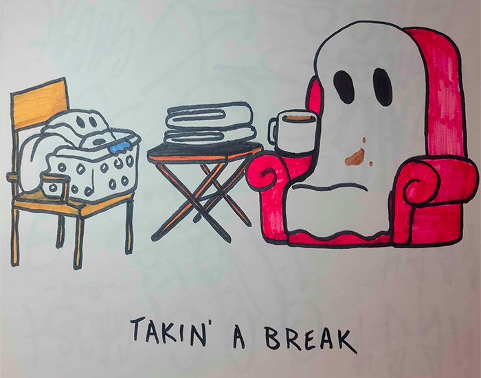 "Takin' a Break" // ~2021, Water-based Ink Markers