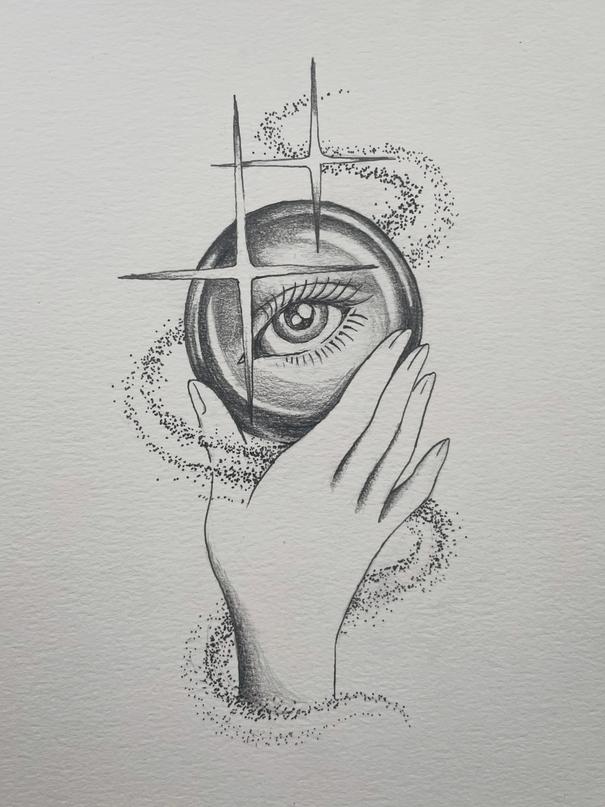 i drew on real paper instead of my ipad and i liked it. reminder to myself to do this more often, this used to be the only way i did it 😅 this is available to tattoo if interested! let me know if you want it 💖☺️
.
.
.
.
#witchytattoo #crystalball #