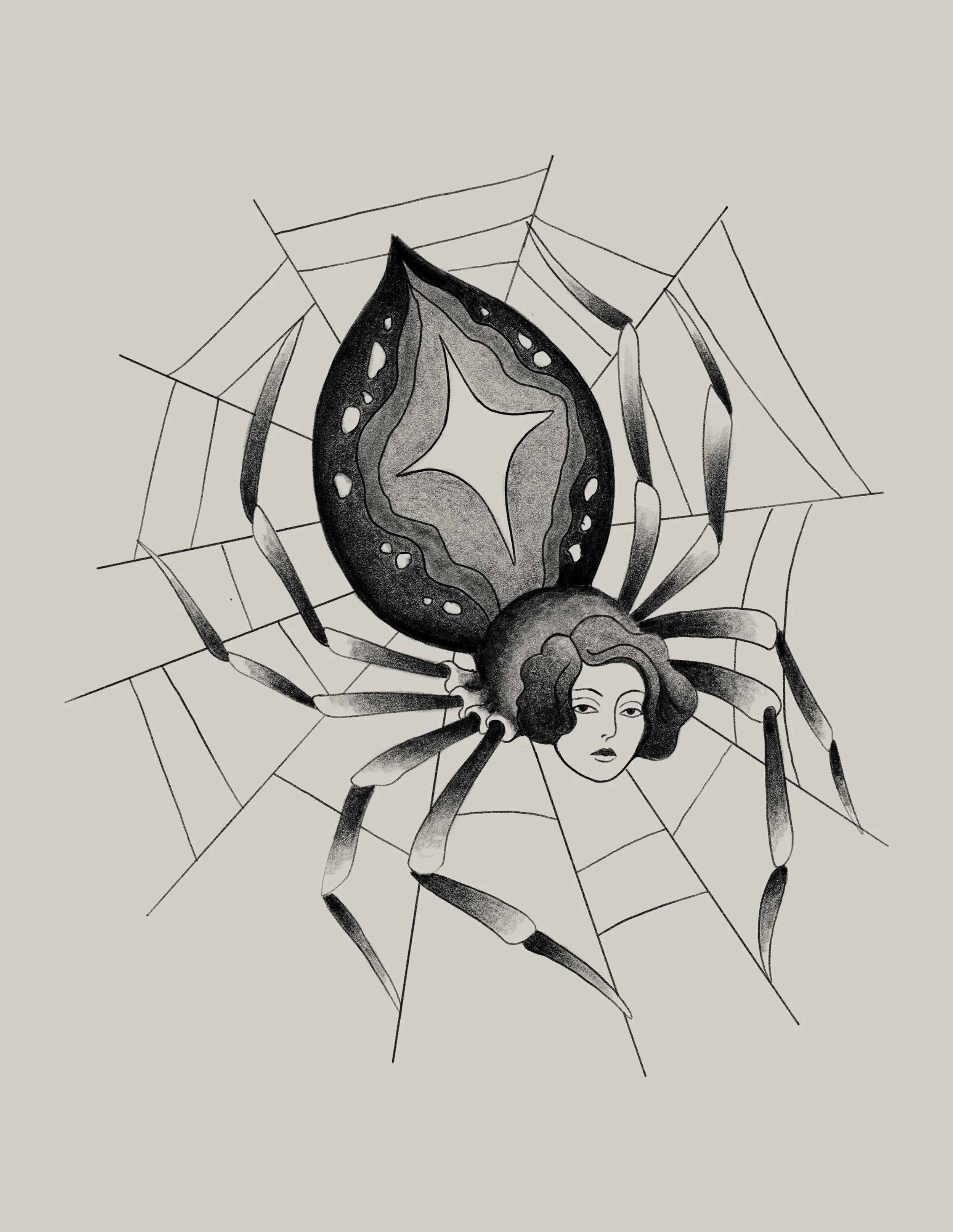 #mdwc26d11 ✨Yokai✨ my favorite Yokai is probably the Jorogumo.

The Jorōgumo usually disguises herself as a stunning, young woman to trick unsuspecting men. While the victim is hypnotized or distracted by her music and beauty, she binds him in nearly