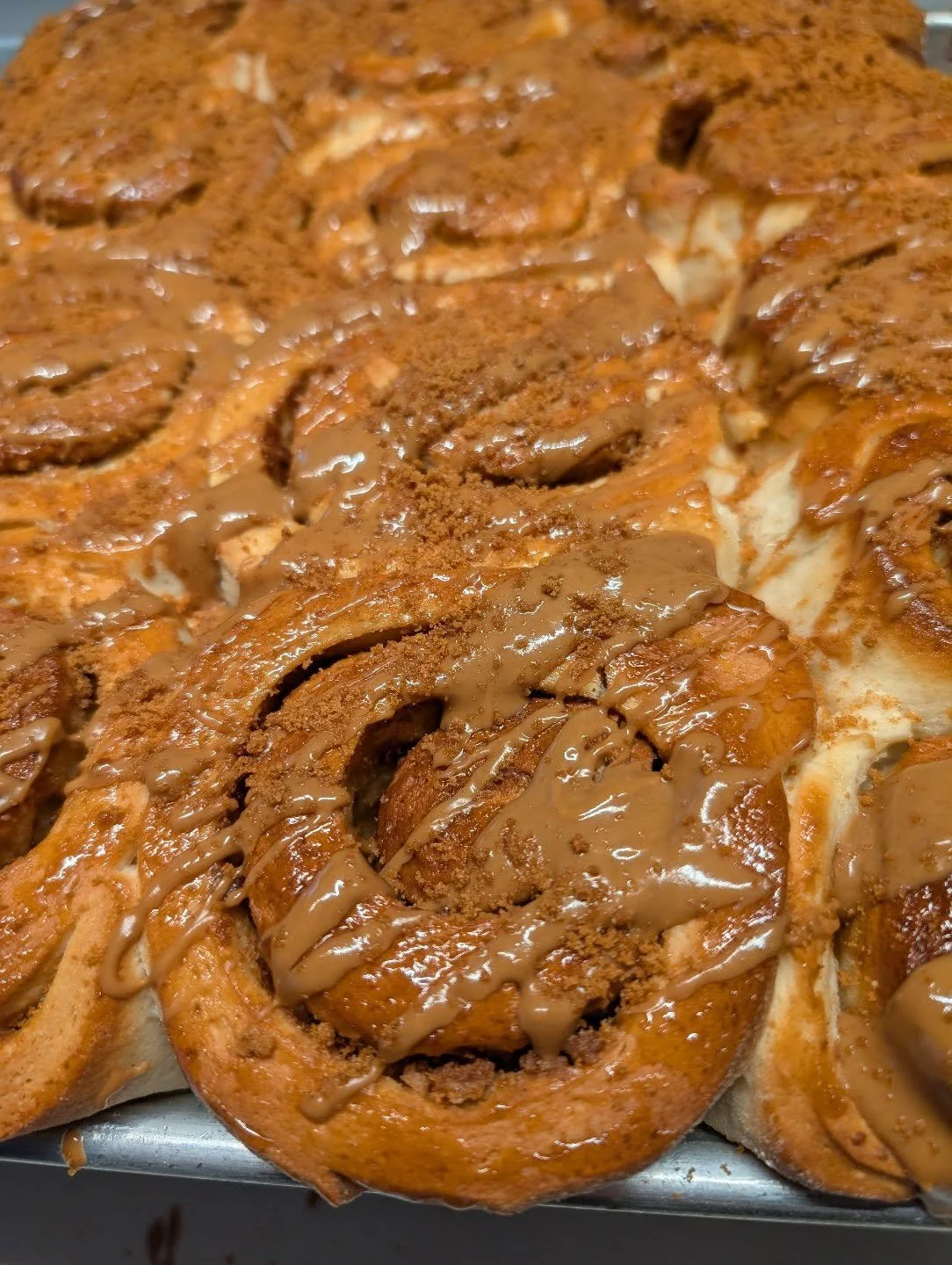 Experimented today and made biscoff scrolls.