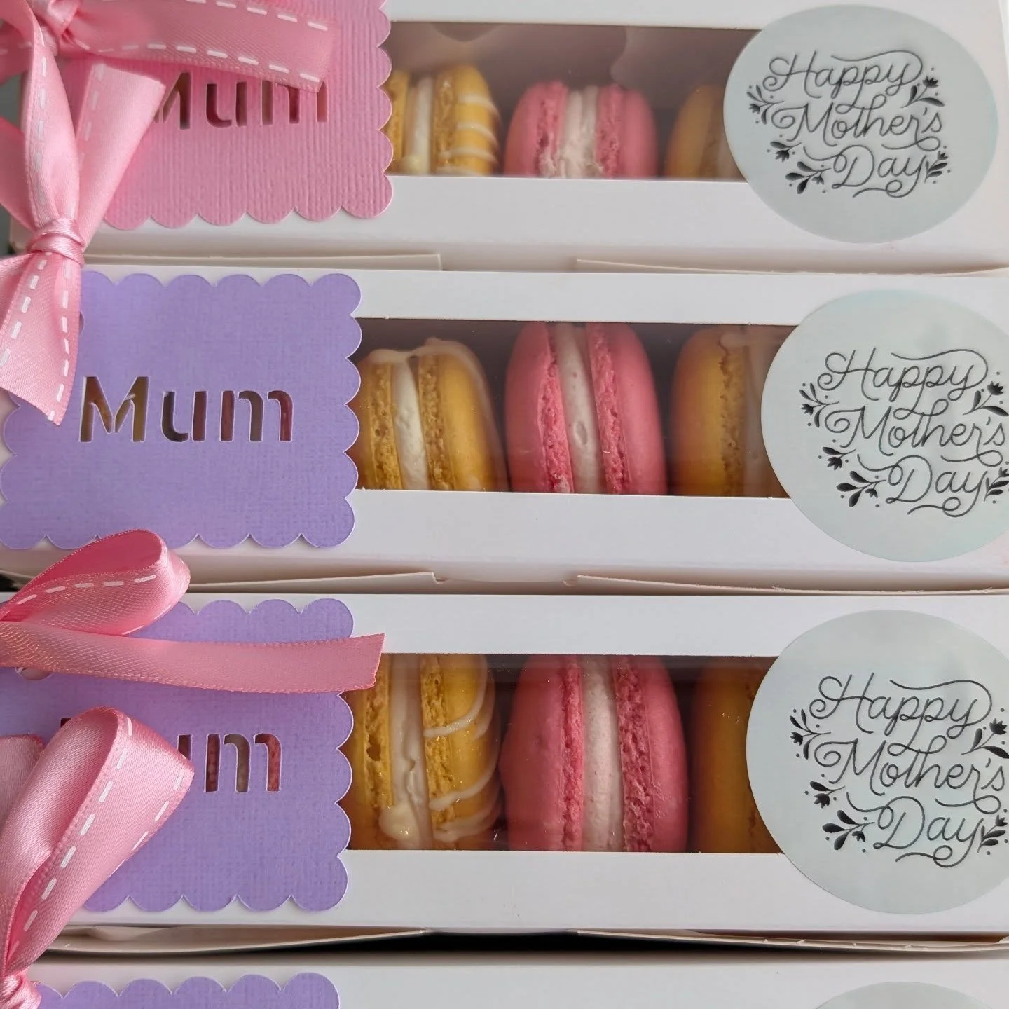 The lemon and strawberry macarons I made this year for mother's day.