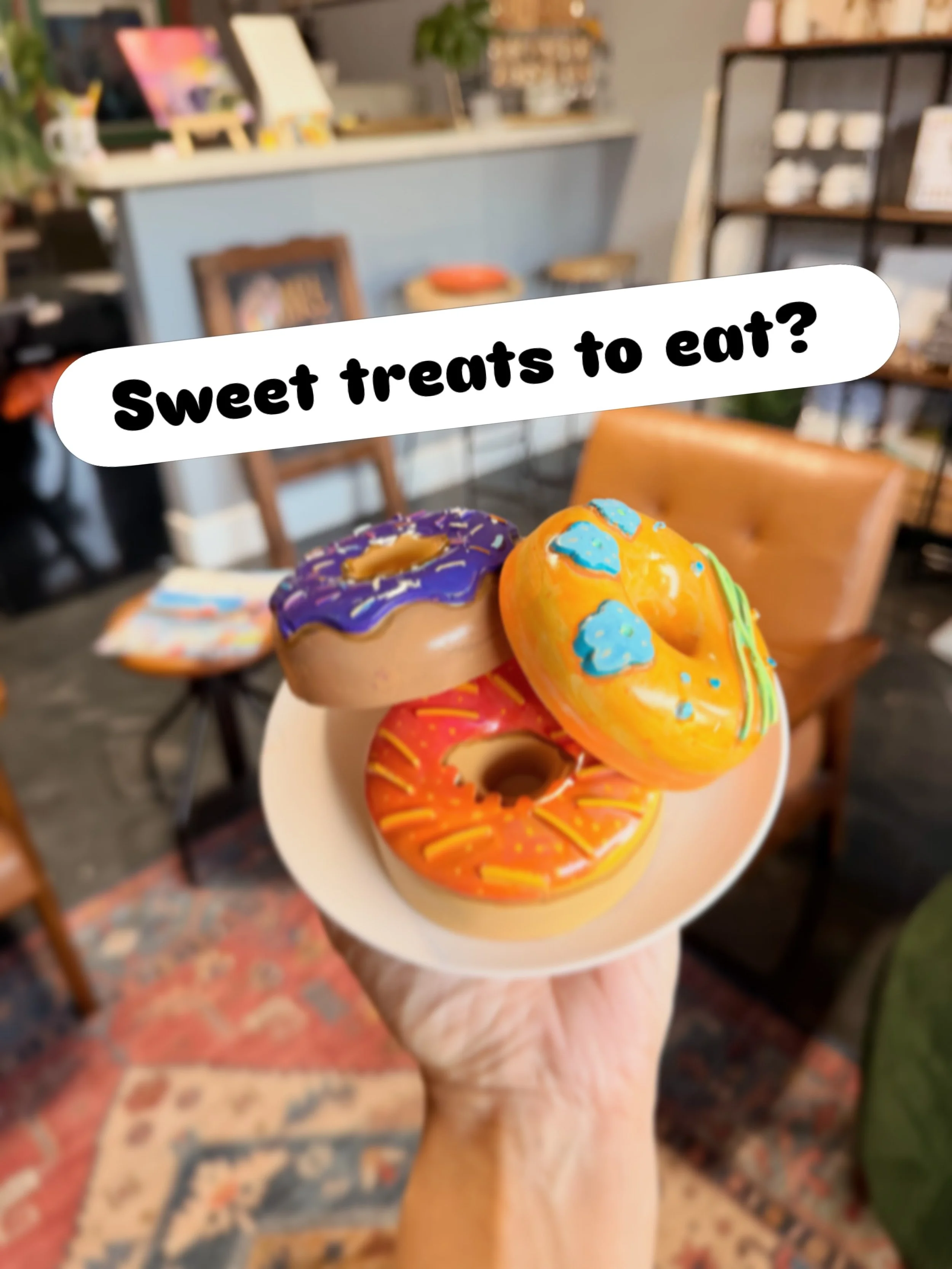 Donut you wanna make make one too? Pick your paintable ceramic @ open studio and let your imagination run wild.