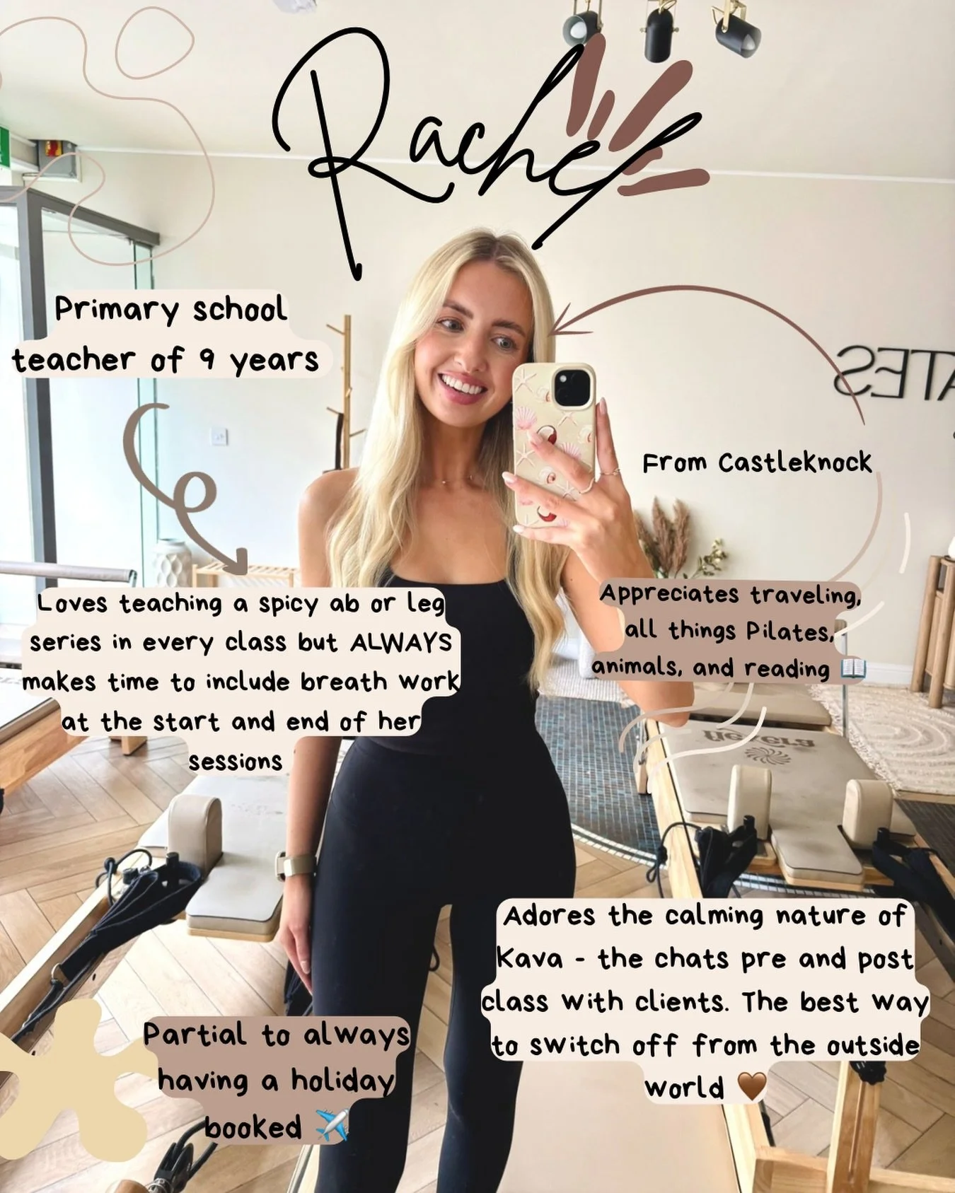 ✨Teacher Feature ✨

Meet Rachel: One of the kindest instructors you&rsquo;ll ever come across. Rachel is an amazing teacher and that skill translates beautifully to her guidance on the reformer! You may be shaking by the end of her class, but you&rsq