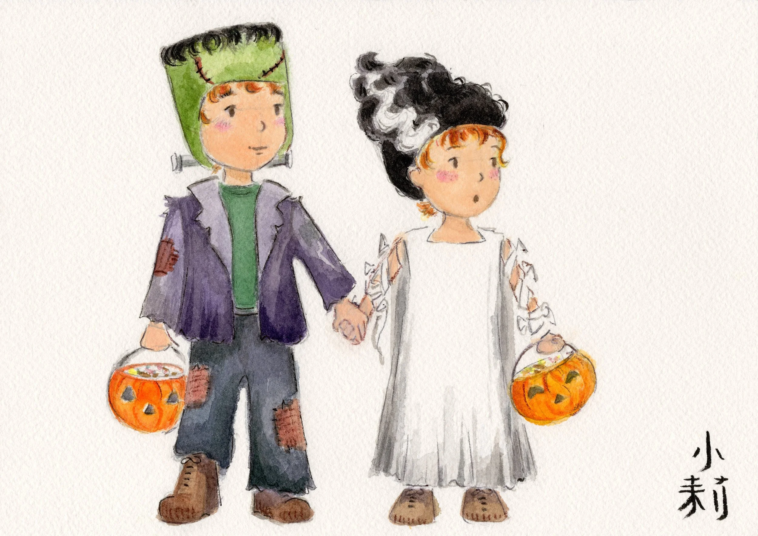 frankenstien and bride 