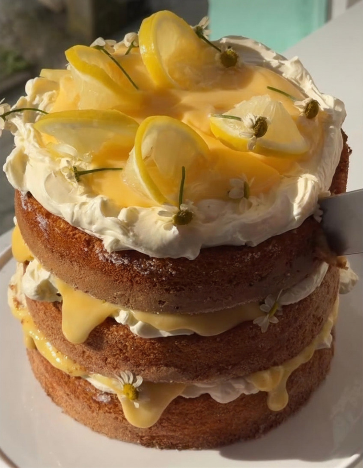 Whole Lemon &amp; Almond Layer Cake