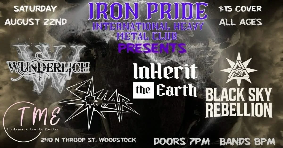 🚨WOODSTOCK ILLINOIS🚨
Popping over to @trademarkeventsllc for a night of metal on August 22nd! So open the pit and we will see you there!!