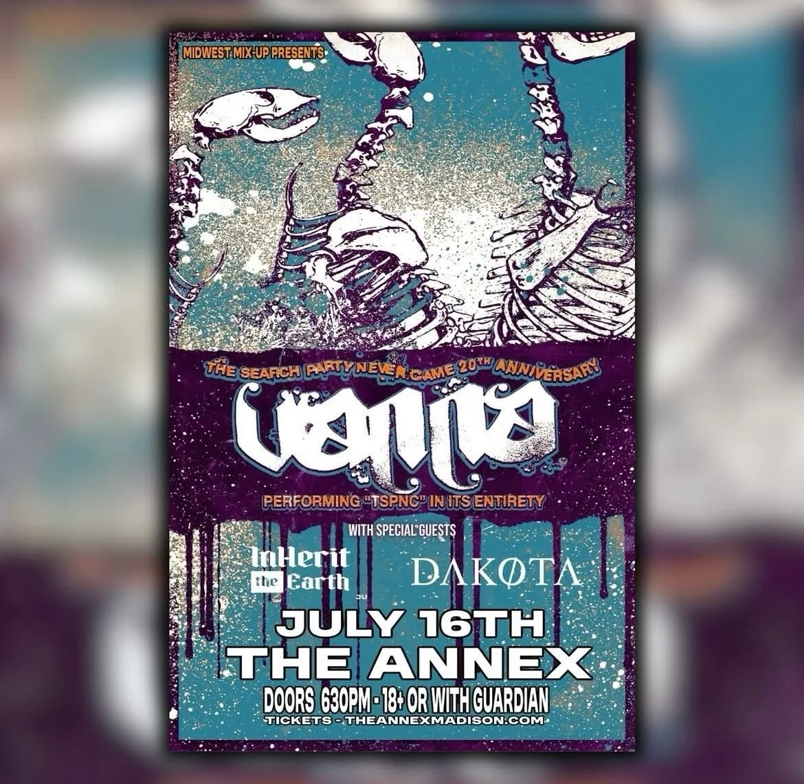 MADISON!!!! This show is getting close!!! If you haven&rsquo;t gotten tickets&hellip; YOU GOTTA!!! The bill is stacked and it&rsquo;s gonna be an absolute night of chaos and head banging! @vannaband and @dakotathebandofficial are gonna kill it so&hel
