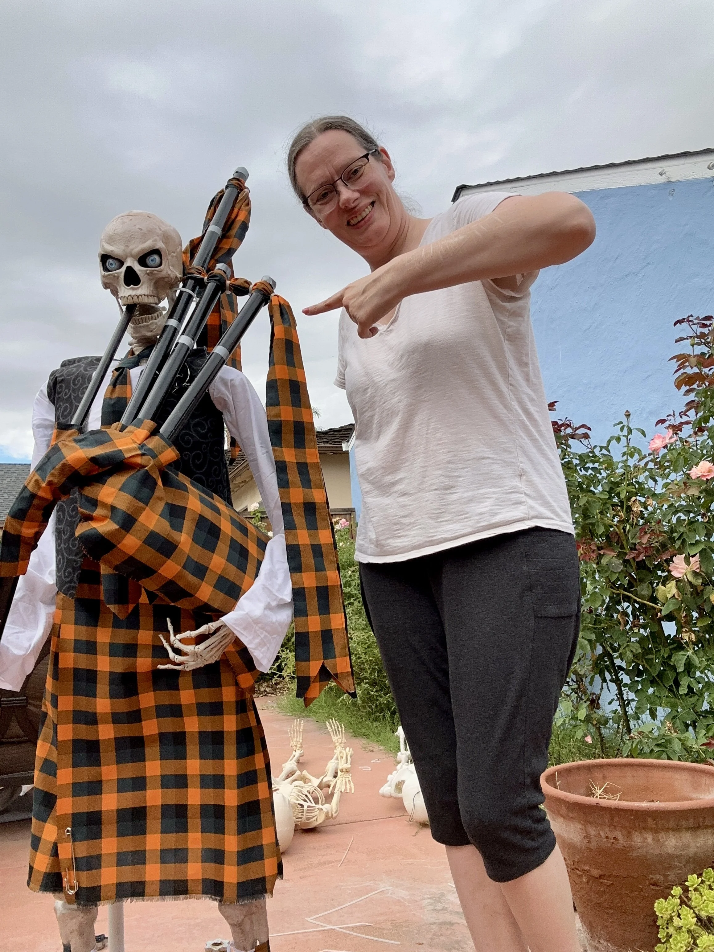 I created a Halloween Pipe Band