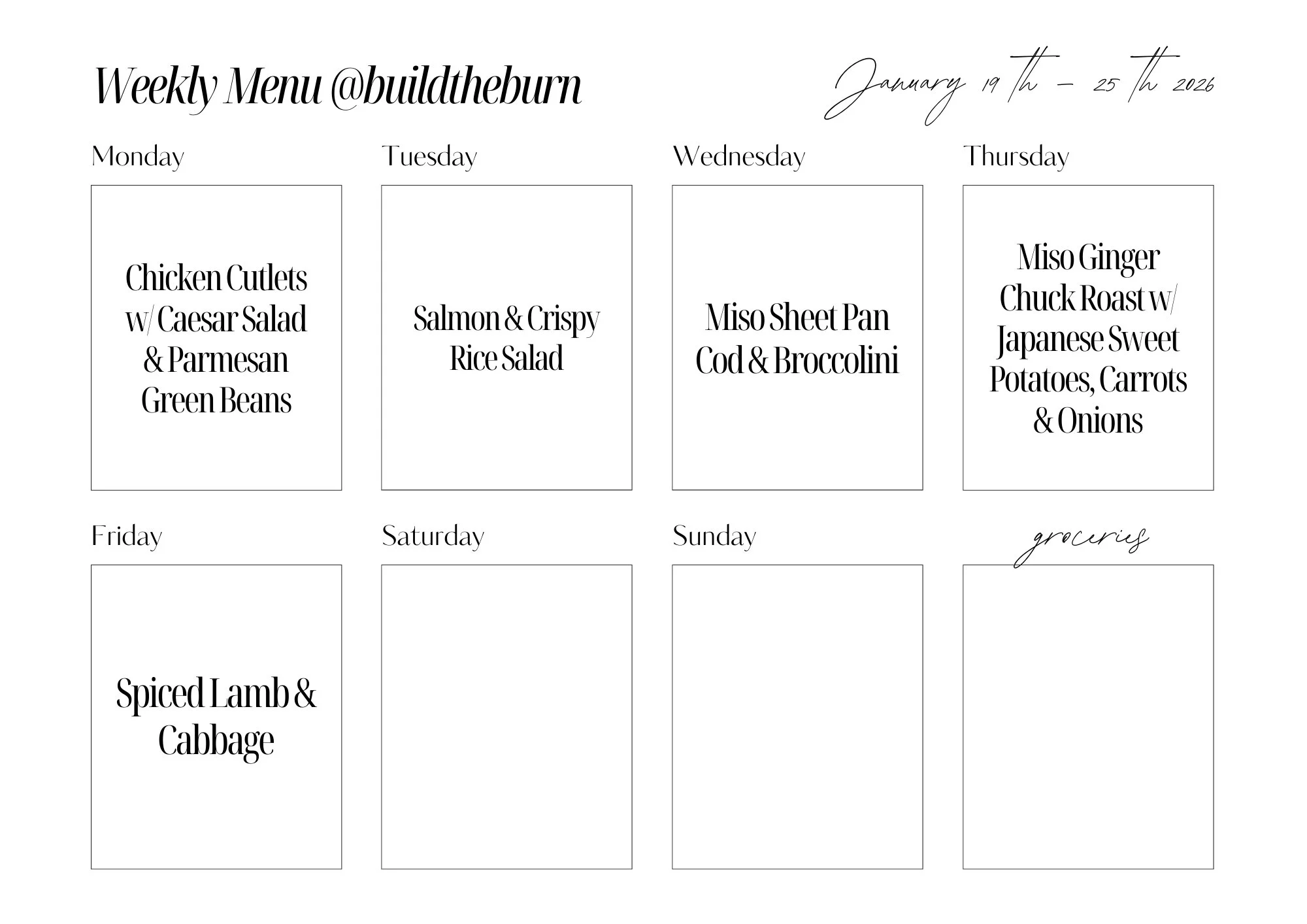 January 19th to 25th