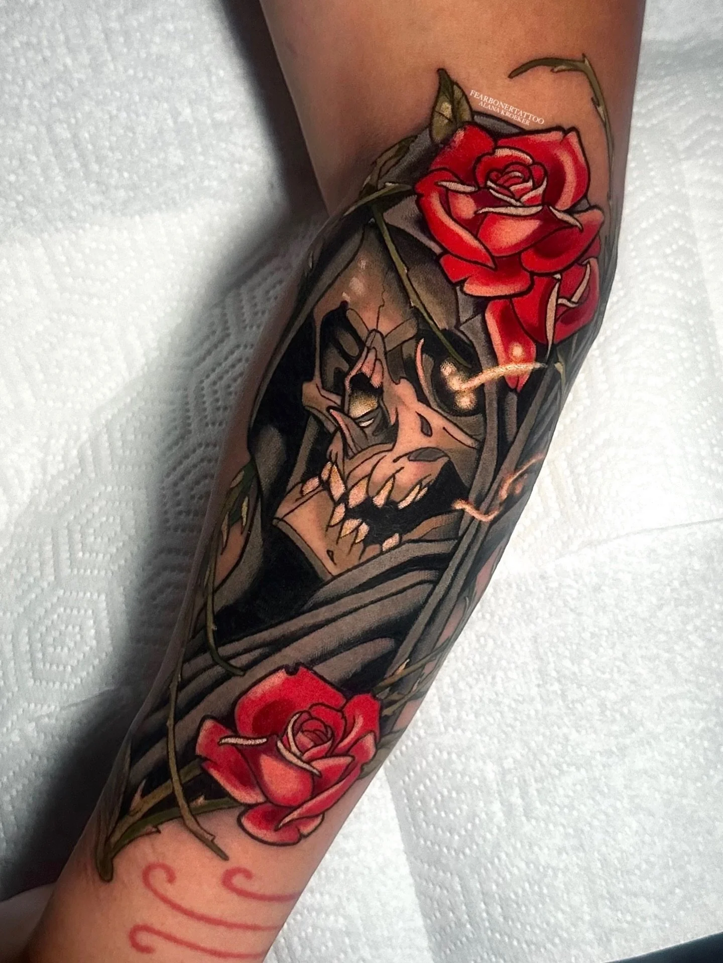 Reaper from my Predrawn Designs 💀🗡️

📍Booking Denver August - October
.
.
.
.
#tattoos #tattoosnob #tattoo #tattooartist #tattooshop #neotrad #neotraditionaltattoos #denver #denvertattoo #colorado #coloradotattoo #coloradotattooartist #reaper #rea