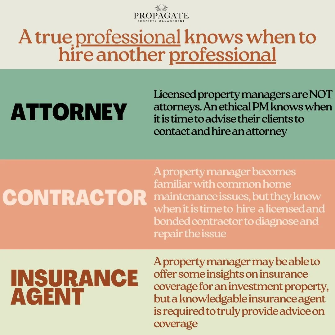 Sometimes the right move isn&rsquo;t the cheapest move. ⚖️ Hiring a specialist can save property owners from bigger bills and headaches down the road. As your property manager it is our job to communicate to our owners when it is time to bring in ano