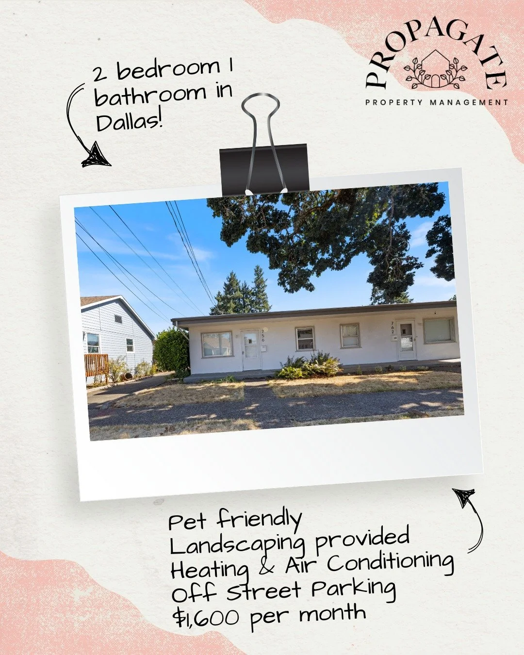 It is important to take note📓🖊️ of the features when looking at a rental property! This newly remodeled duplex in Dallas has a lot to offer as is- but we are also offering a $500 off first months rent move in special! 
.
.
Check out the link in our