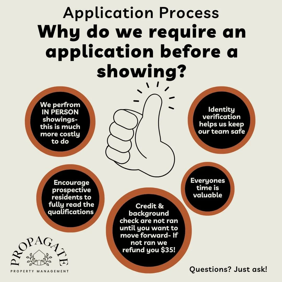 Propagate Property Management serves the rural parts of the valley. This means that as a company that offers in person showings with a real human from our team- we are often driving at least 1 hour round trip in order to show a home. Requiring an app