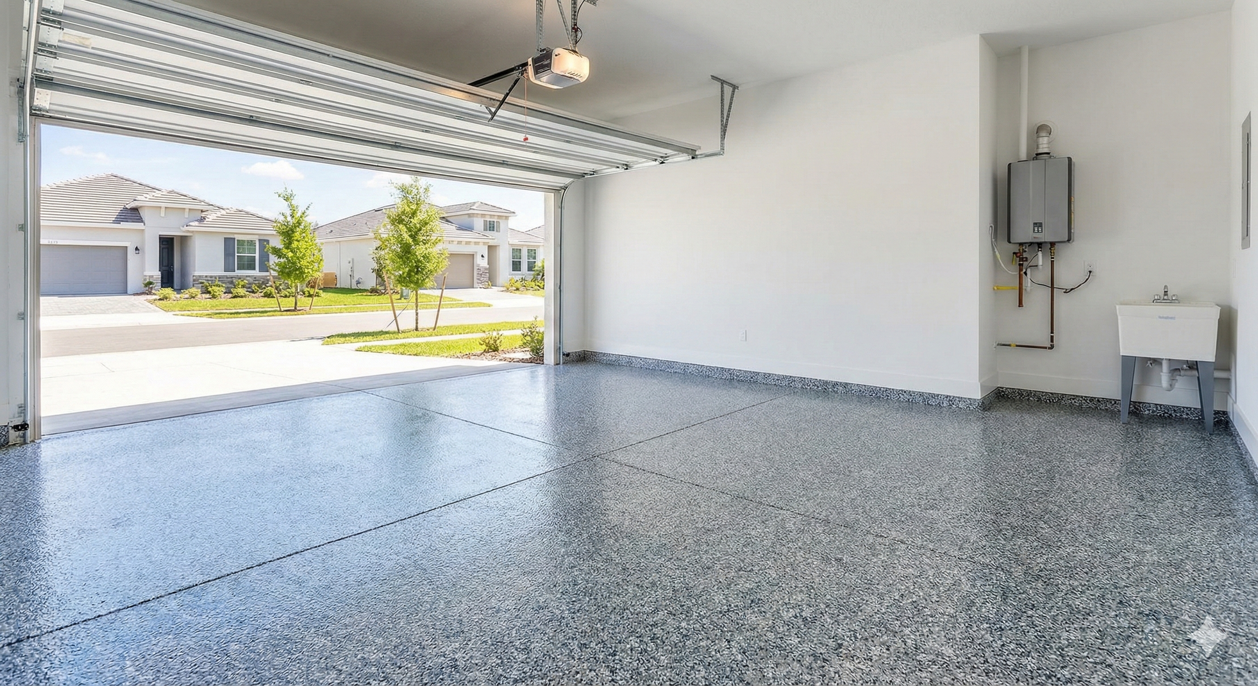 Epoxy Flake Garage Floor near me in Denver Colorado