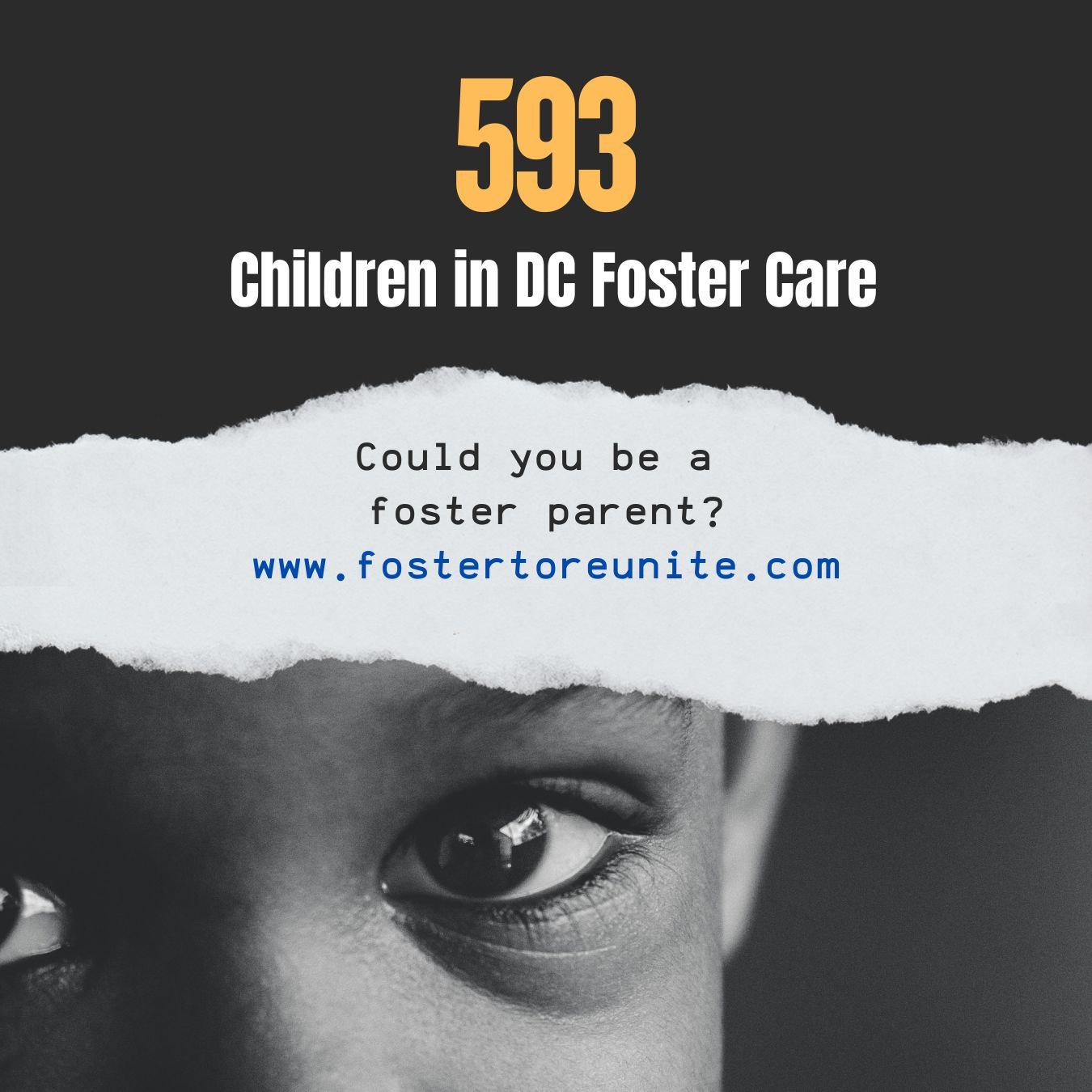 There are 593 children in DC foster care waiting for temporary foster homes. Could you be a foster parent? #fostercare #parenting www.fostertoreunite.com