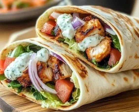 Greek Tzatziki Chicken Wrap