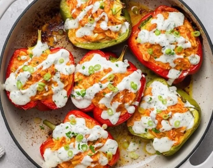 Buffalo Chicken Stuffed Peppers