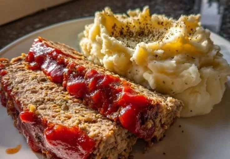 🍑 Peachy Homestyle Meatloaf Plate