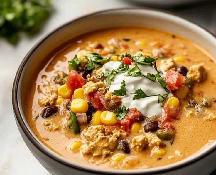 Lean & Creamy Taco Beef Soup