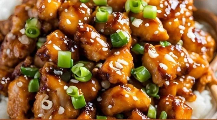 🍊 Peachy Orange Chicken Bowl