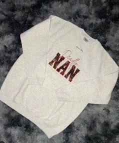 Handcrafted Applique 'Deadly Nan' Embroidered Fleece Jumper