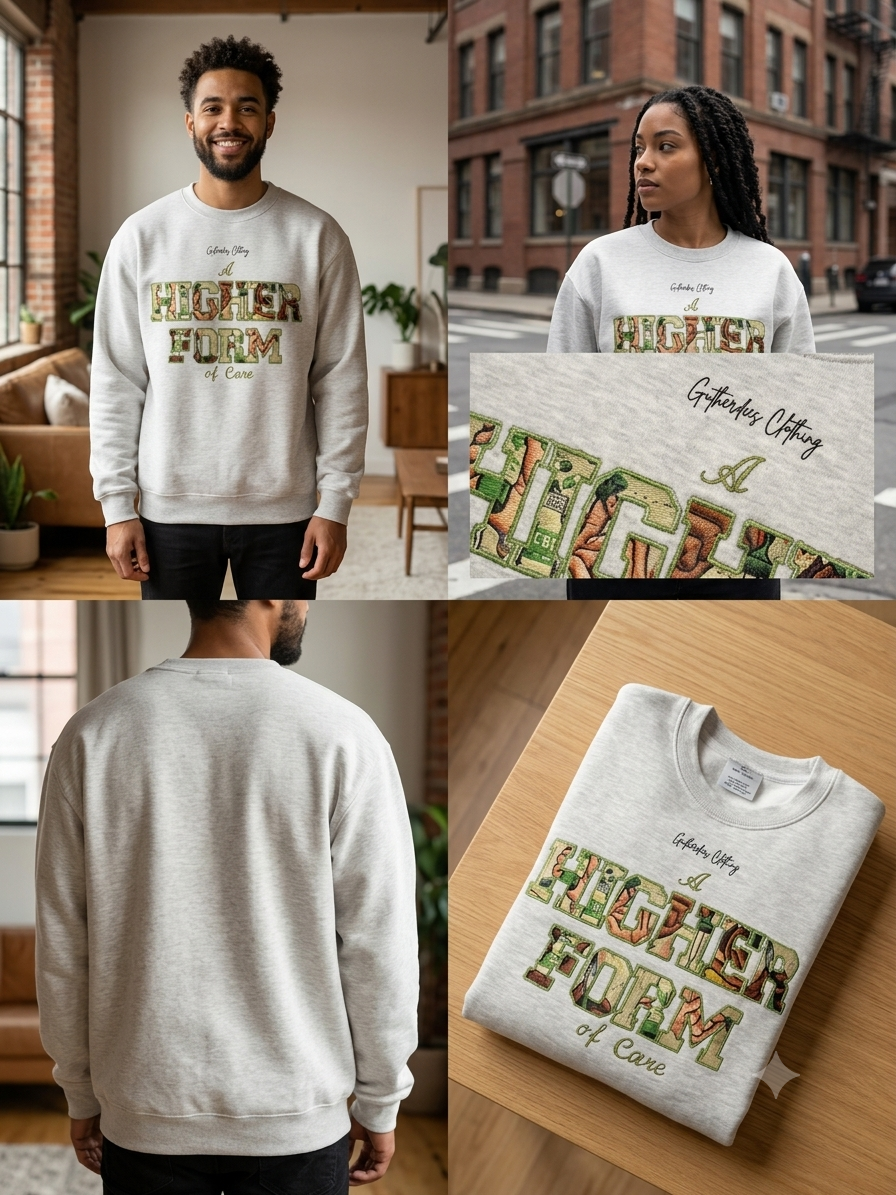 Embroidered Wellness Fleece Crewneck