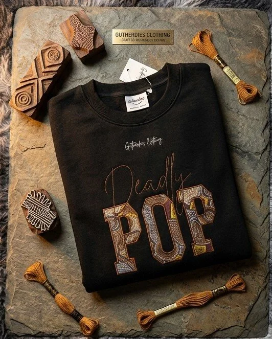 Handcrafted Applique Embroidered Deadly Pop Jumper