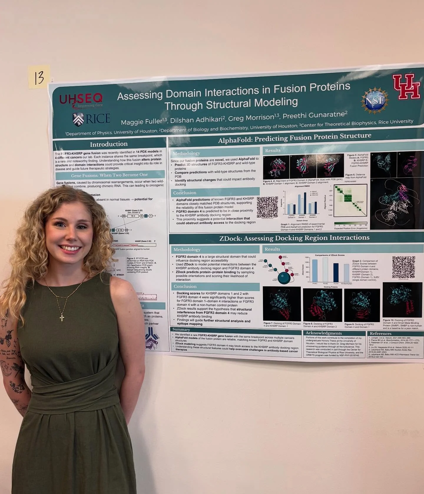 Presented my honors thesis at Rice featuring structural models, docking drama, and one rare gene fusion 🧬