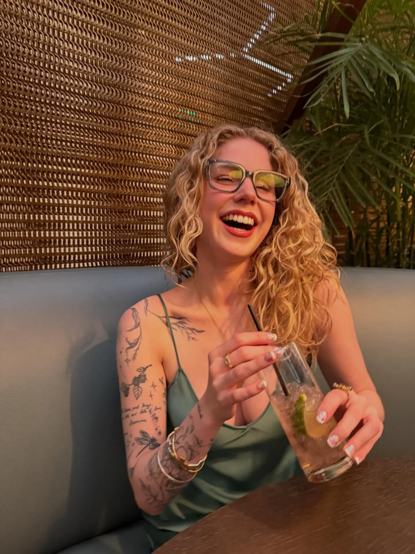 Pretty in green, tipsy in spirit ;)