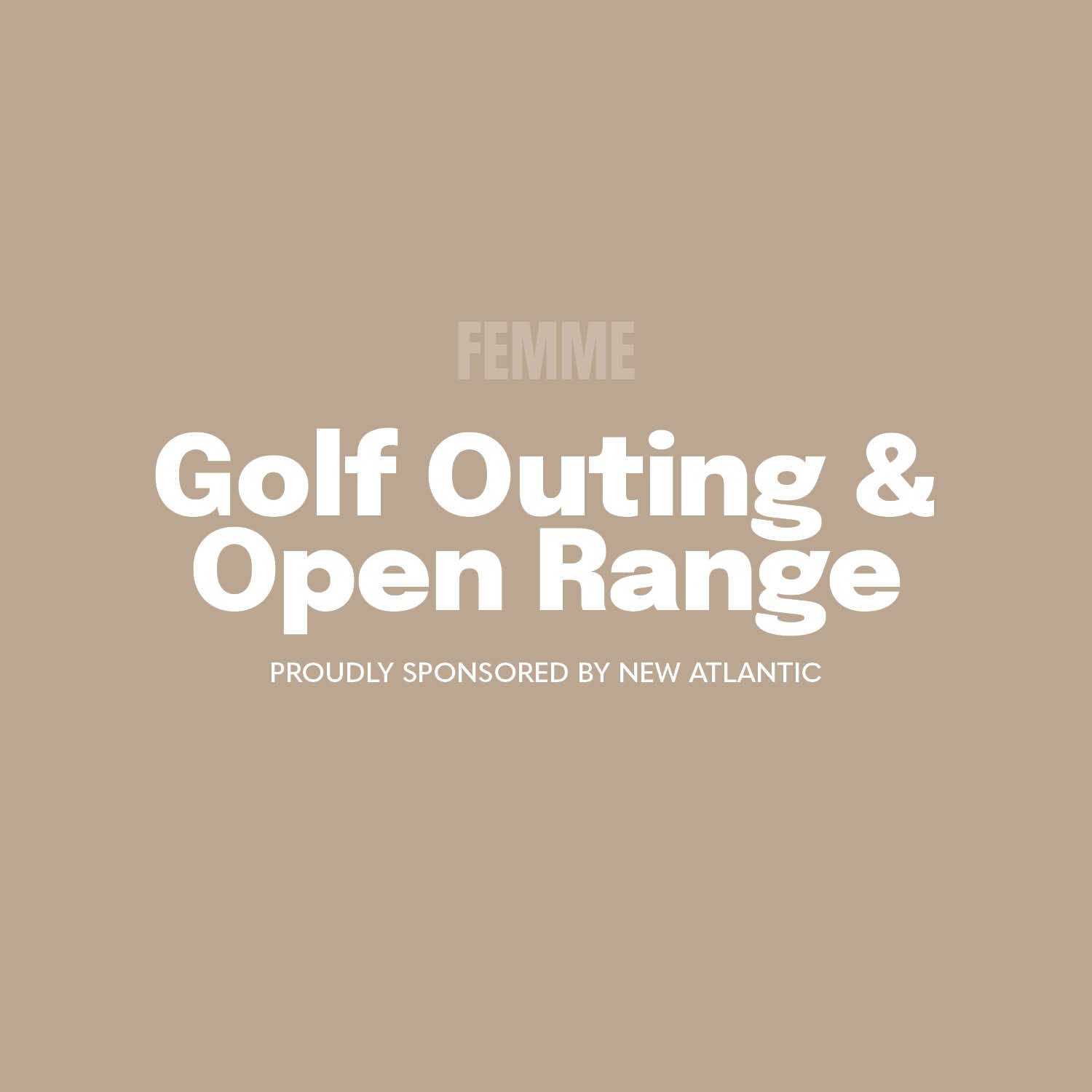Golf Outing + Open Range