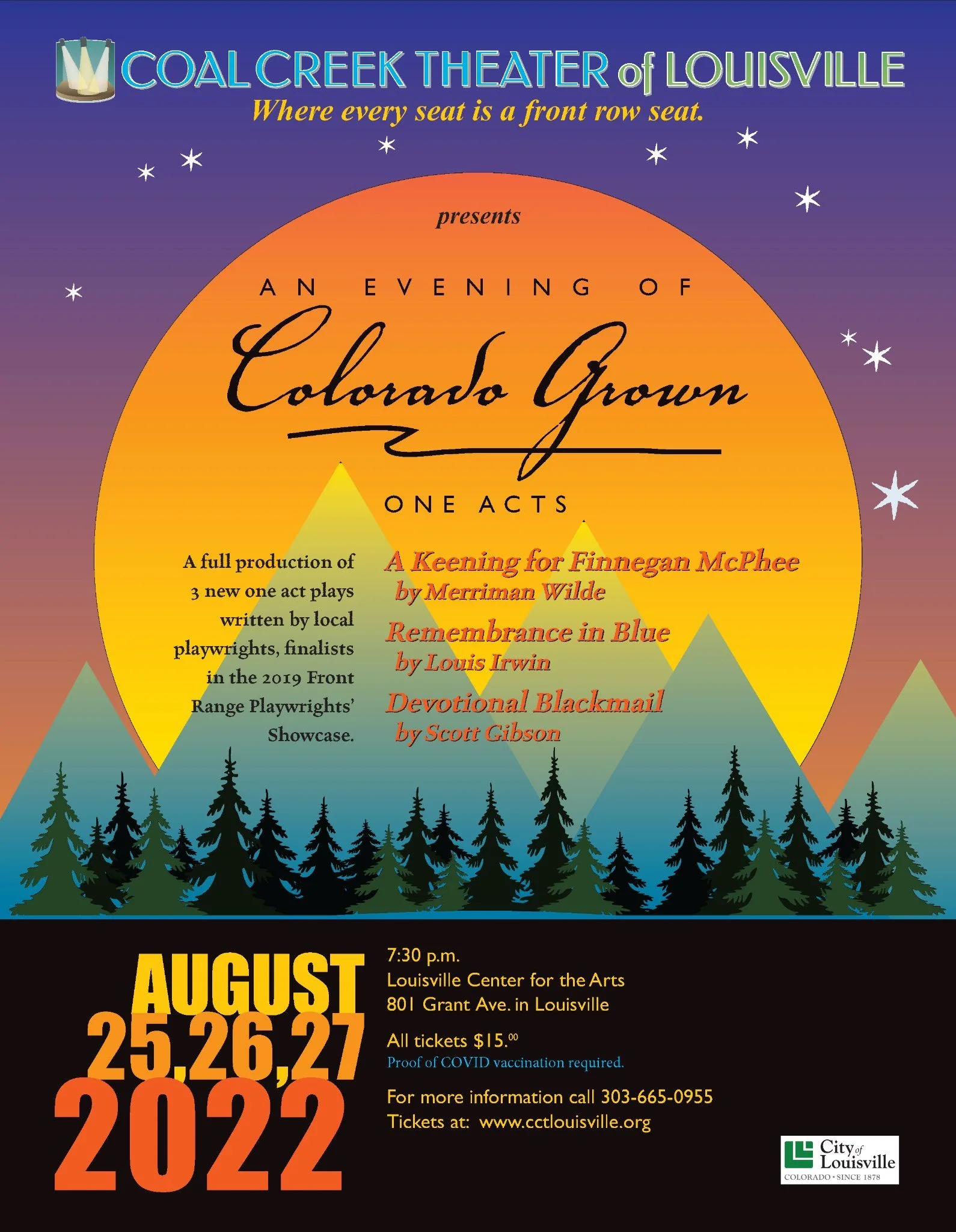 An Evening of Colorado-Grown One-Acts, 2022