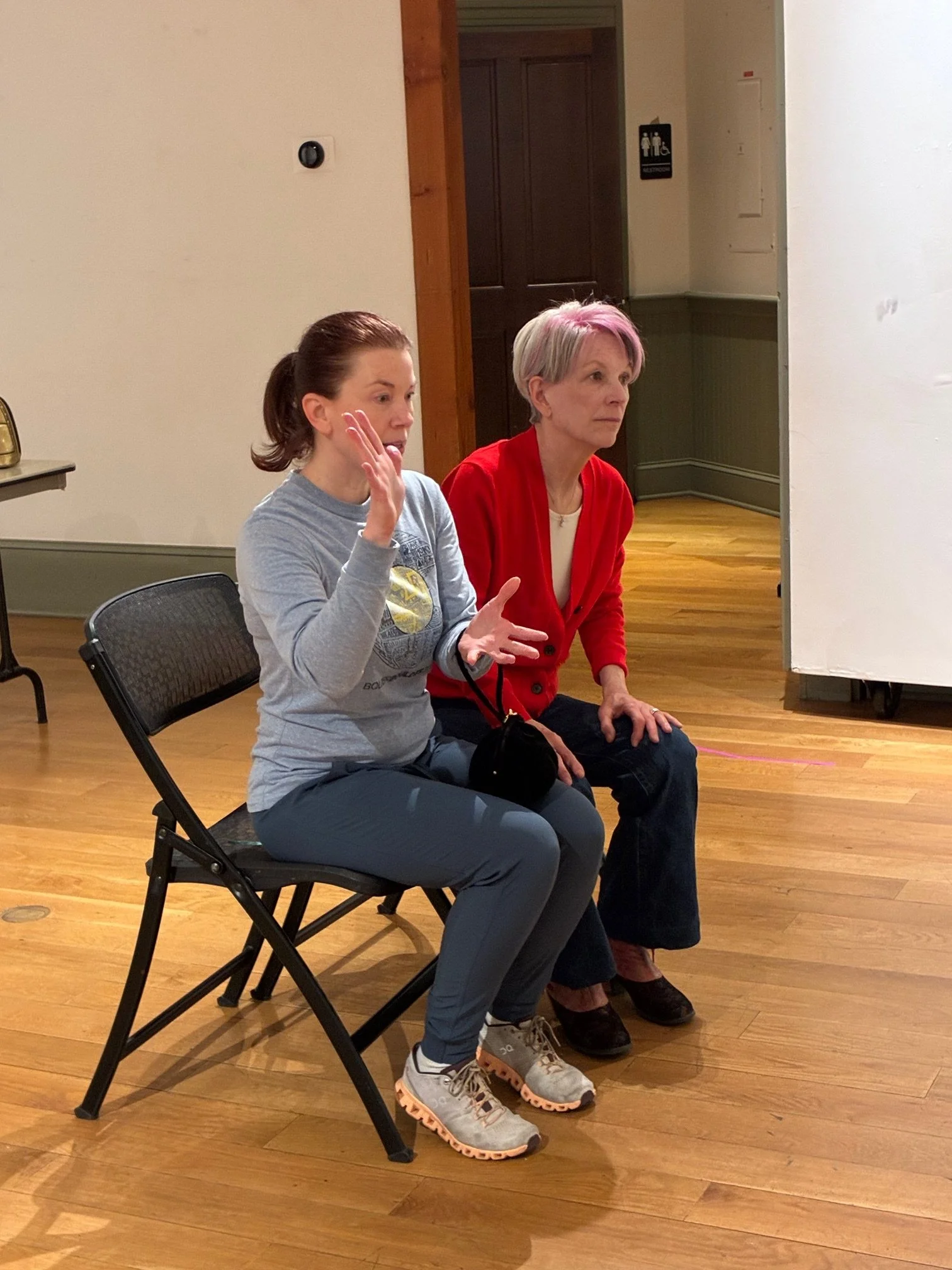  Danielle Bailey &amp; Margaret Casart in rehearsal  **Photo by** Lynn Fleming 