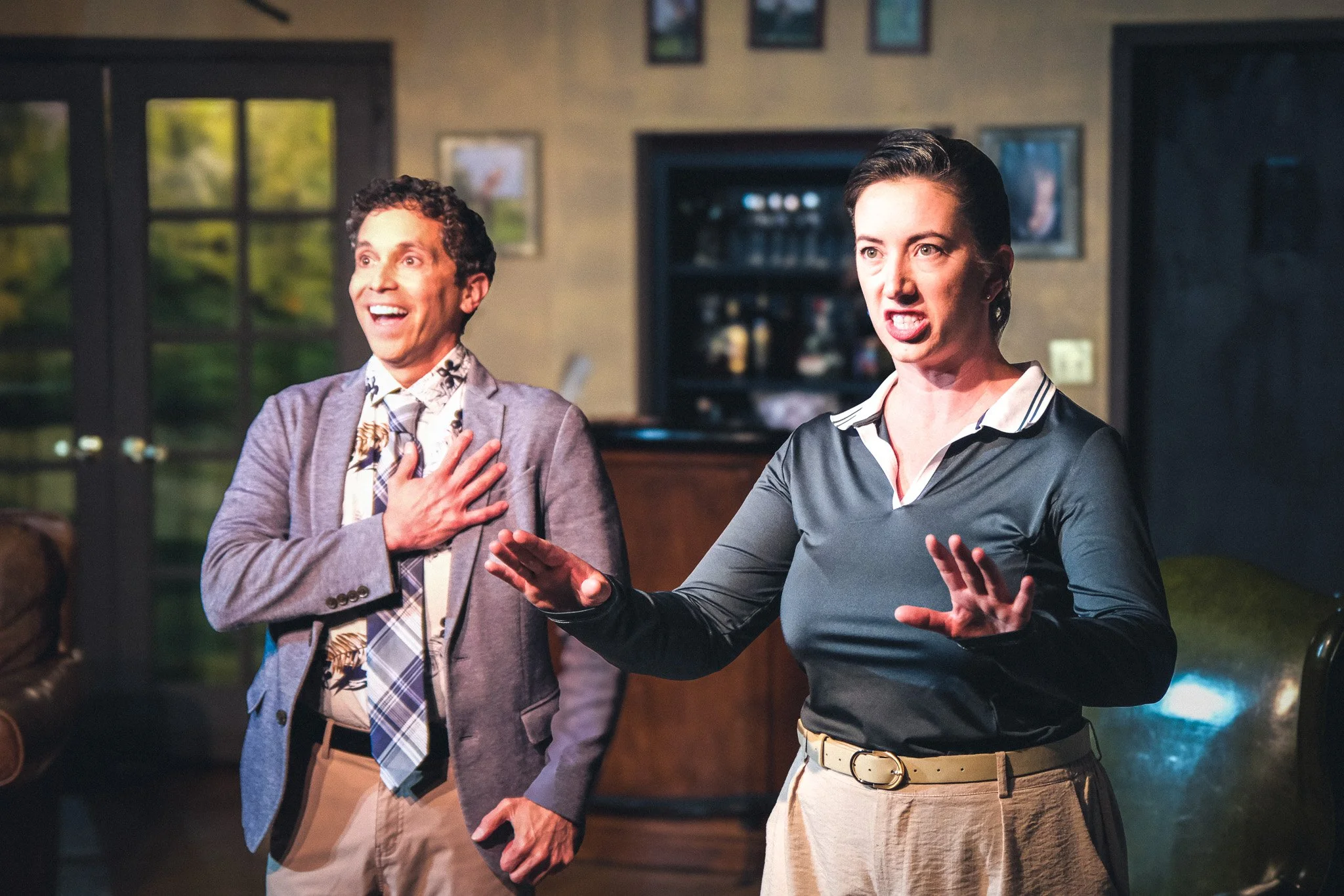  Joshua Caraballo as **Justin** &amp; Jaccie Serbus as **Louise**  **Photo by** Katie McManus 
