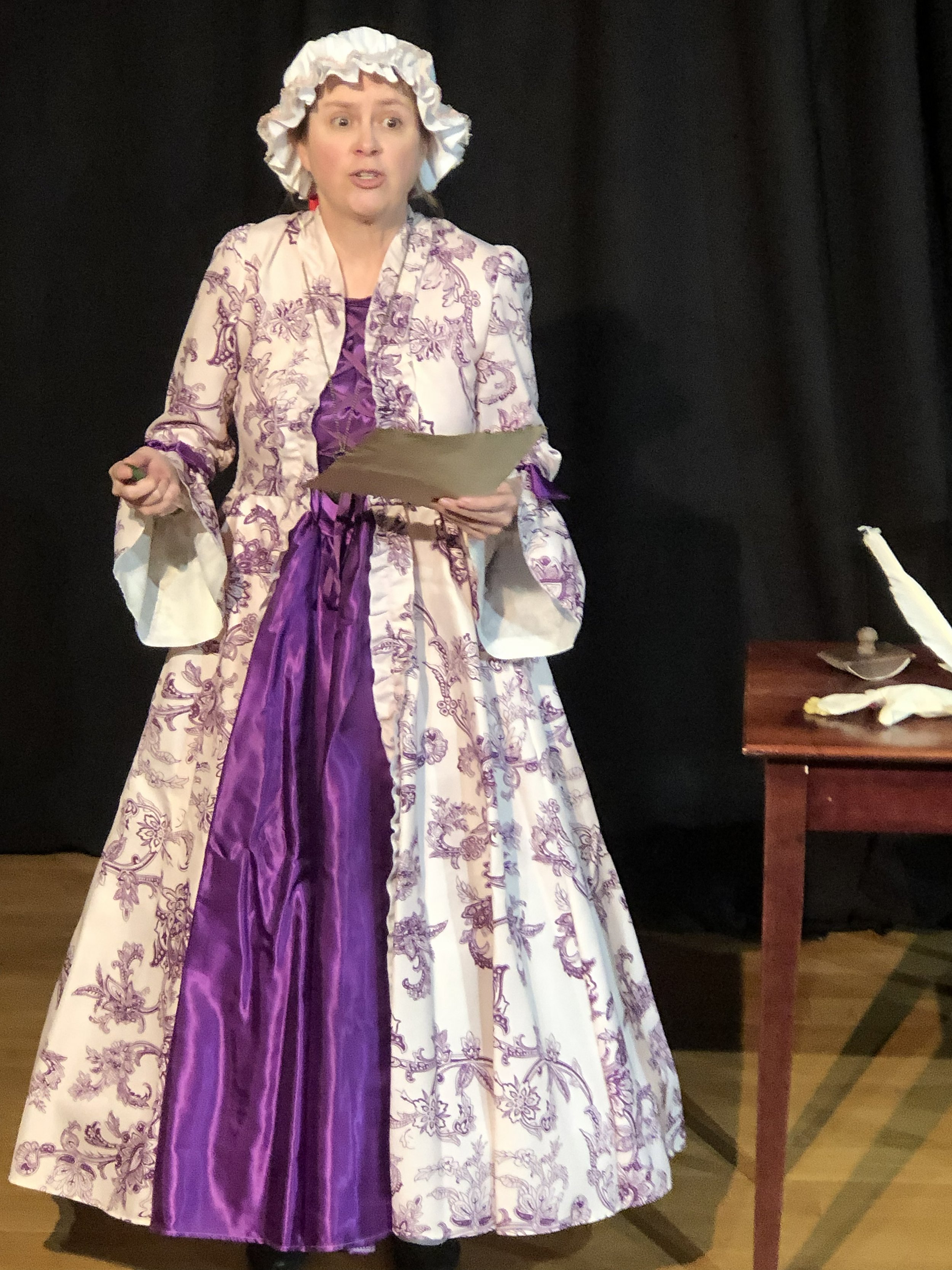  Beth Davis as **Charlotte Corday**  **Photo by** Lynn Fleming 