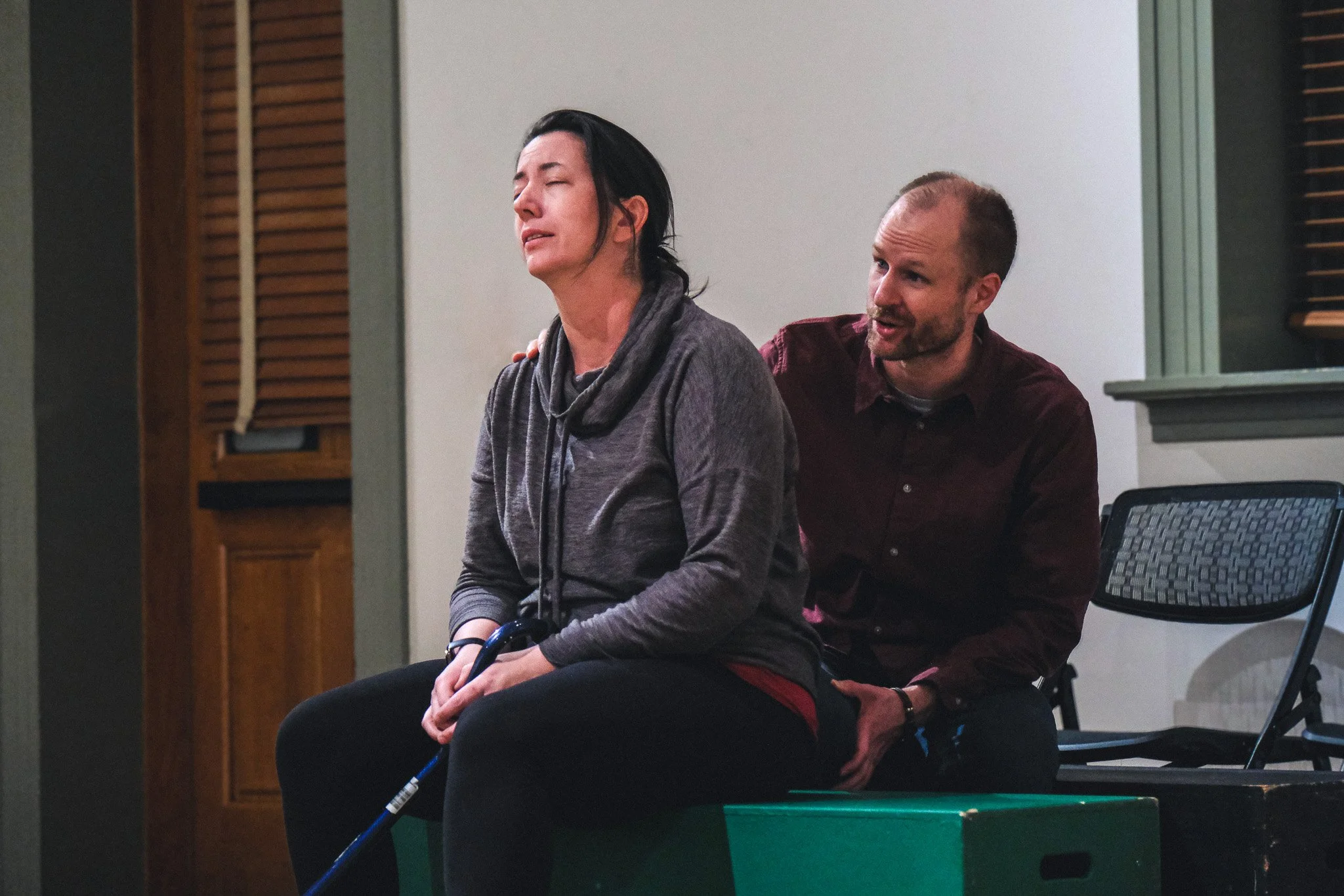  Jaccie Serbus &amp; Mark Caswell-Yee in rehearsal  **Photo by** Katie McManus 