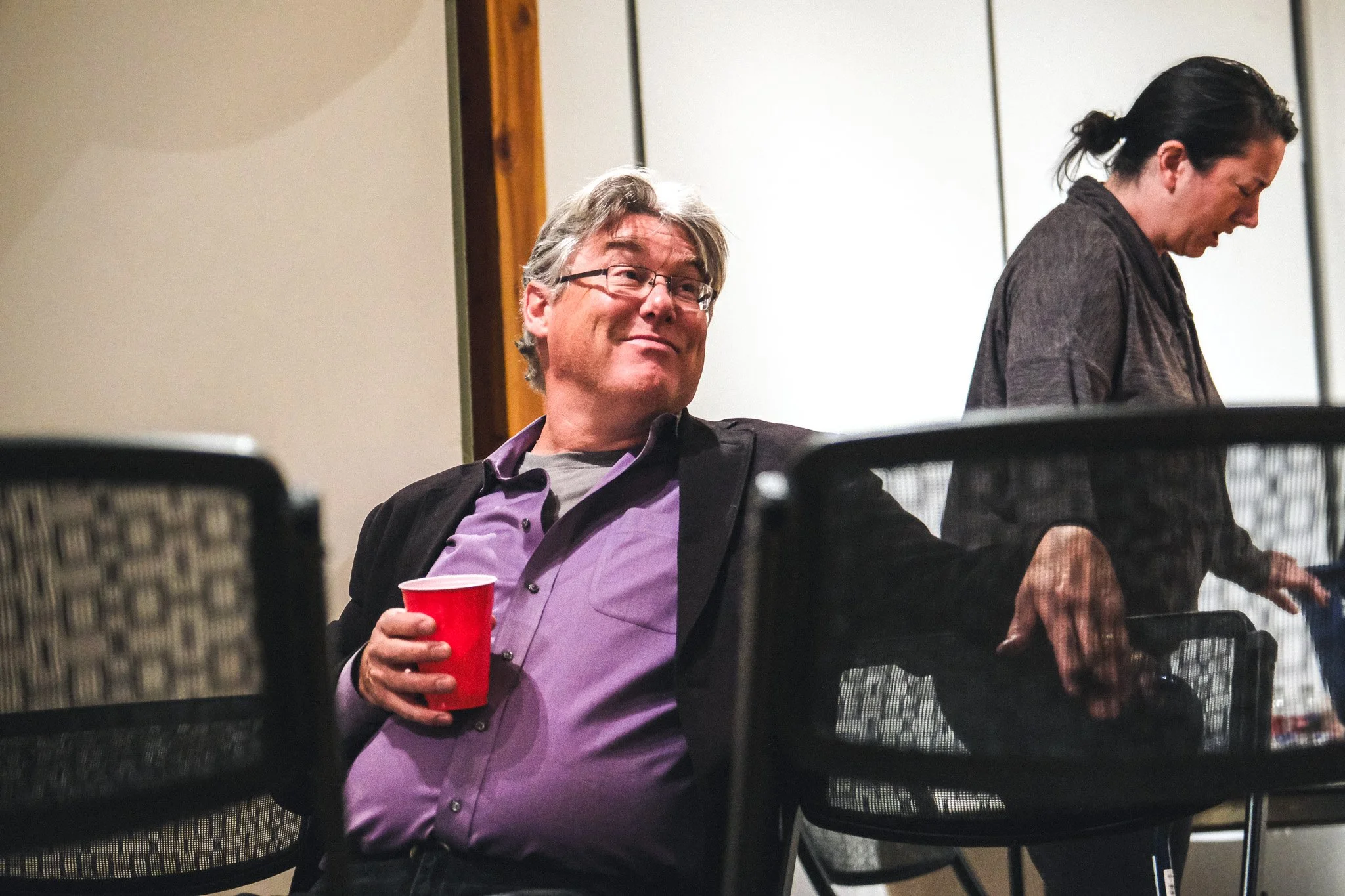  Terence Keane &amp; Jaccie Serbus in rehearsal  **Photo by** Katie McManus 