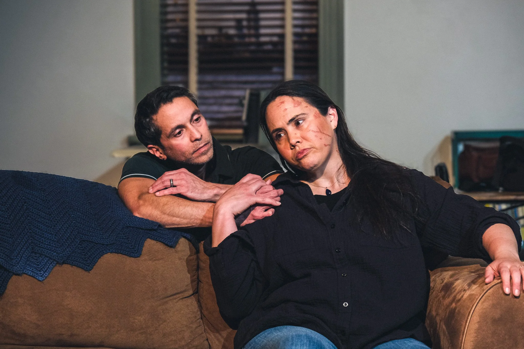  Joshua Caraballo as **James** &amp; Jacquelyn O’Brien as **Sarah**  **Photo by** Katie McManus 