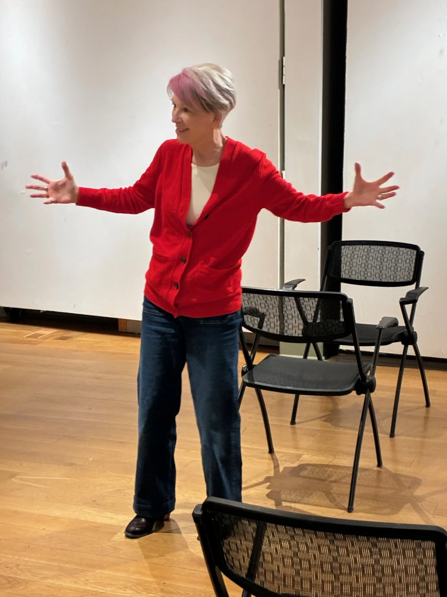  Margaret Casart in rehearsal  **Photo by** Lynn Fleming 