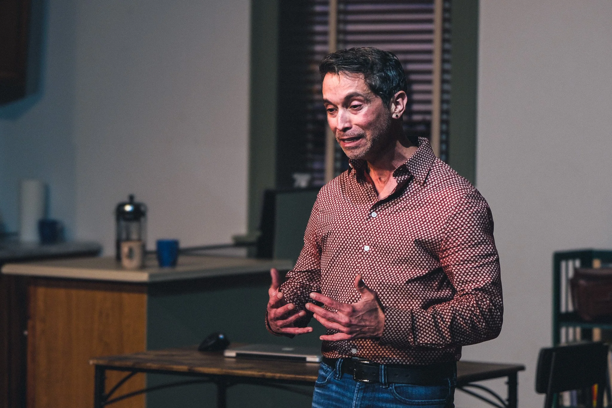 Joshua Caraballo as **James**  **Photo by** Katie McManus 