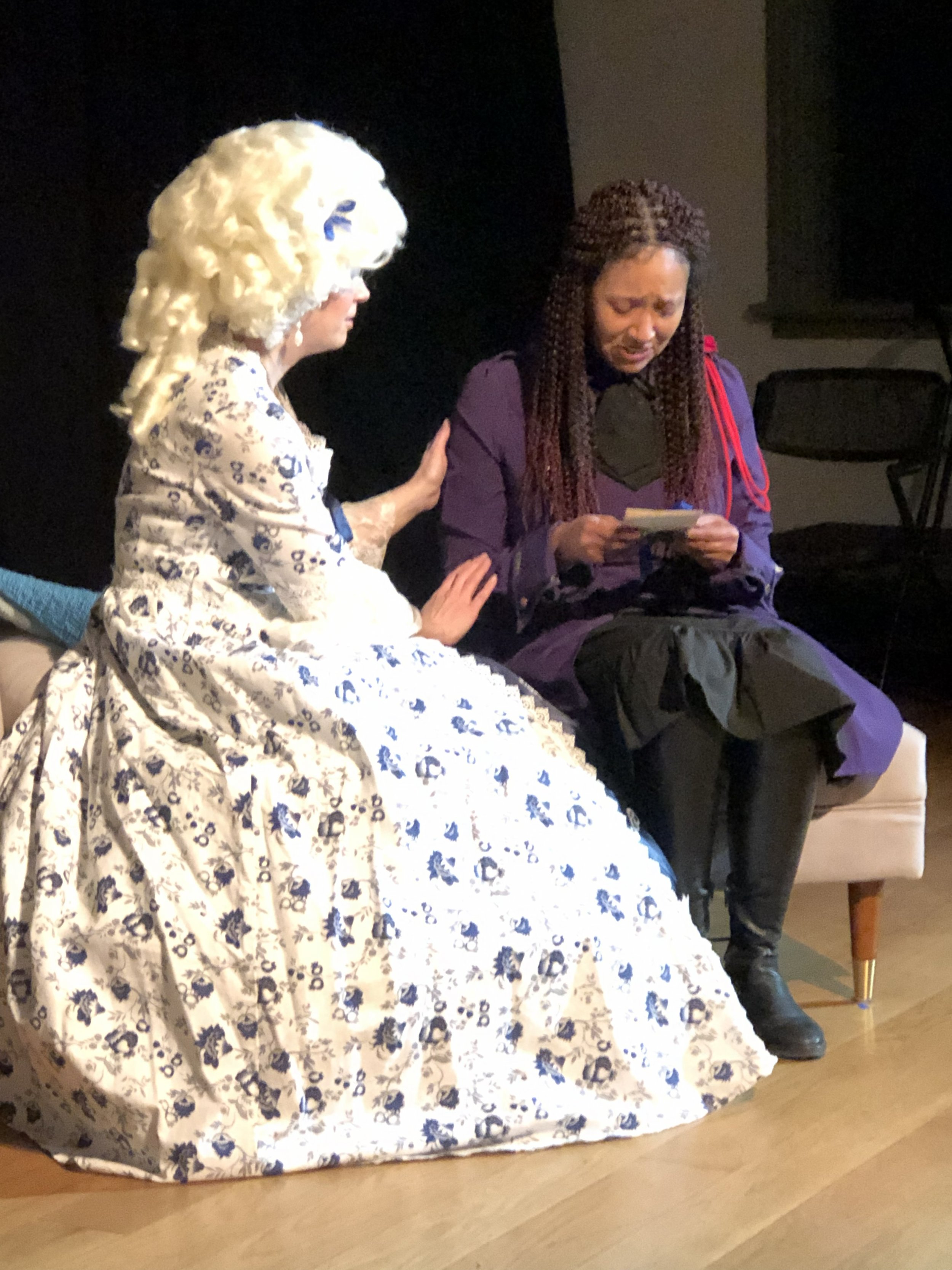  Danielle Bailey as **Marie Antoinette** &amp; Rav’n Moon as **Marianne Angelle**  **Photo by** Lynn Fleming 