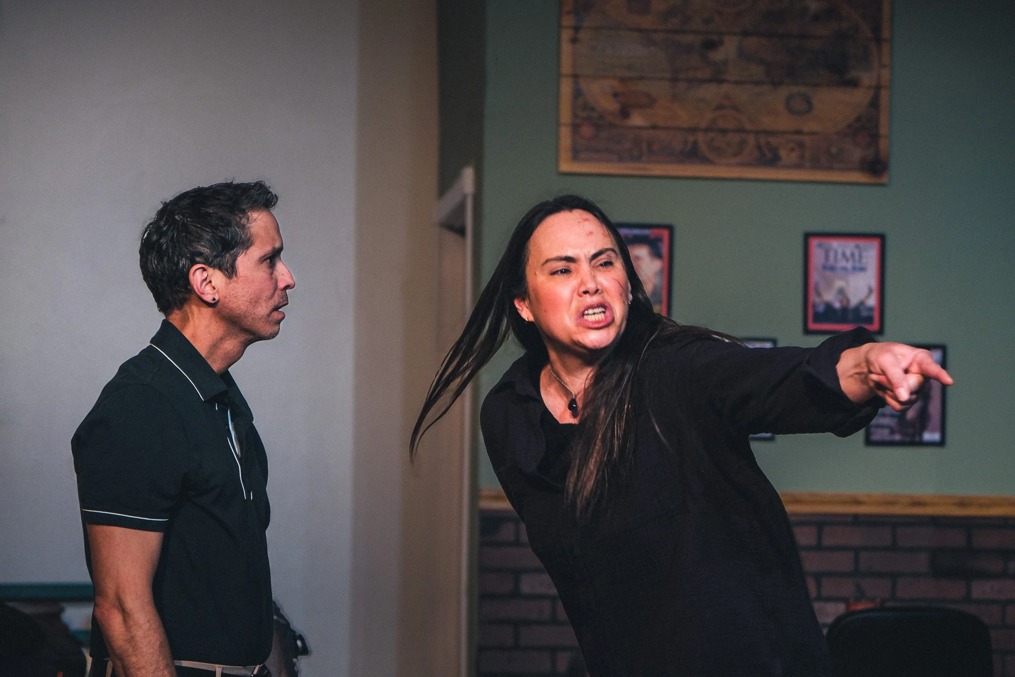  Joshua Caraballo as **James** &amp; Jacquelyn O’Brien as **Sarah**  **Photo by** Katie McManus 