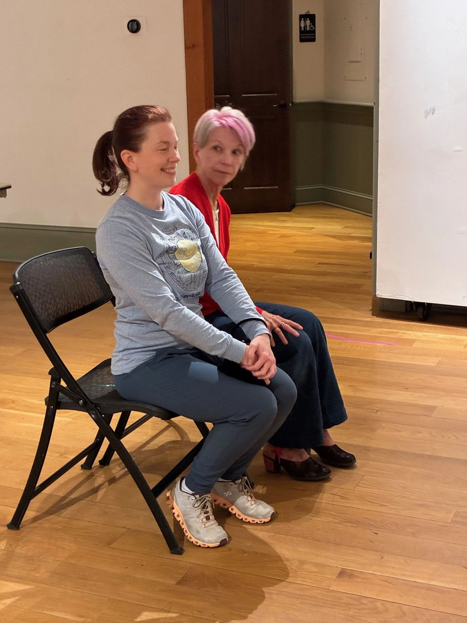  Danielle Bailey &amp; Margaret Casart in rehearsal  **Photo by** Lynn Fleming 