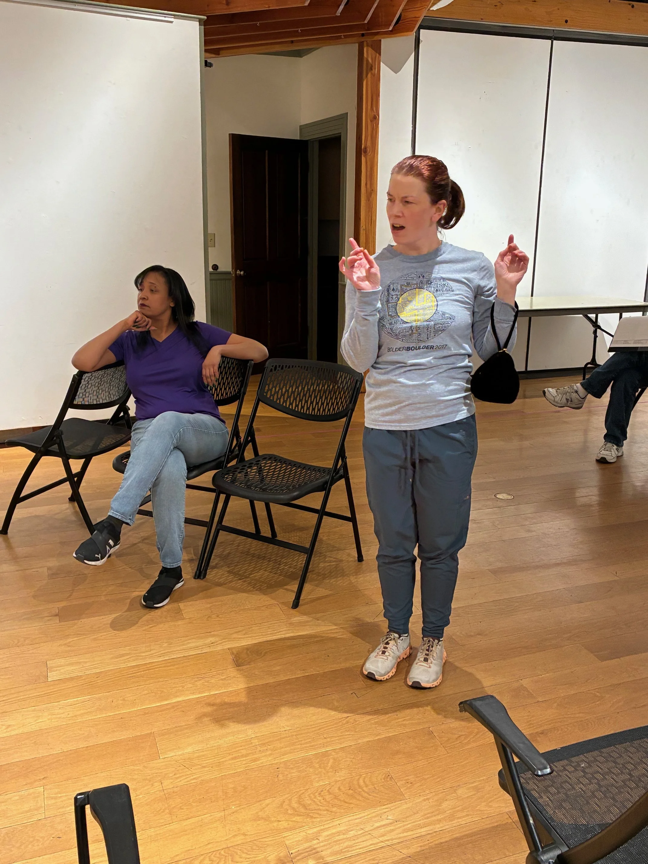  Rav’n Moon &amp; Danielle Bailey in rehearsal  **Photo by** Lynn Fleming 