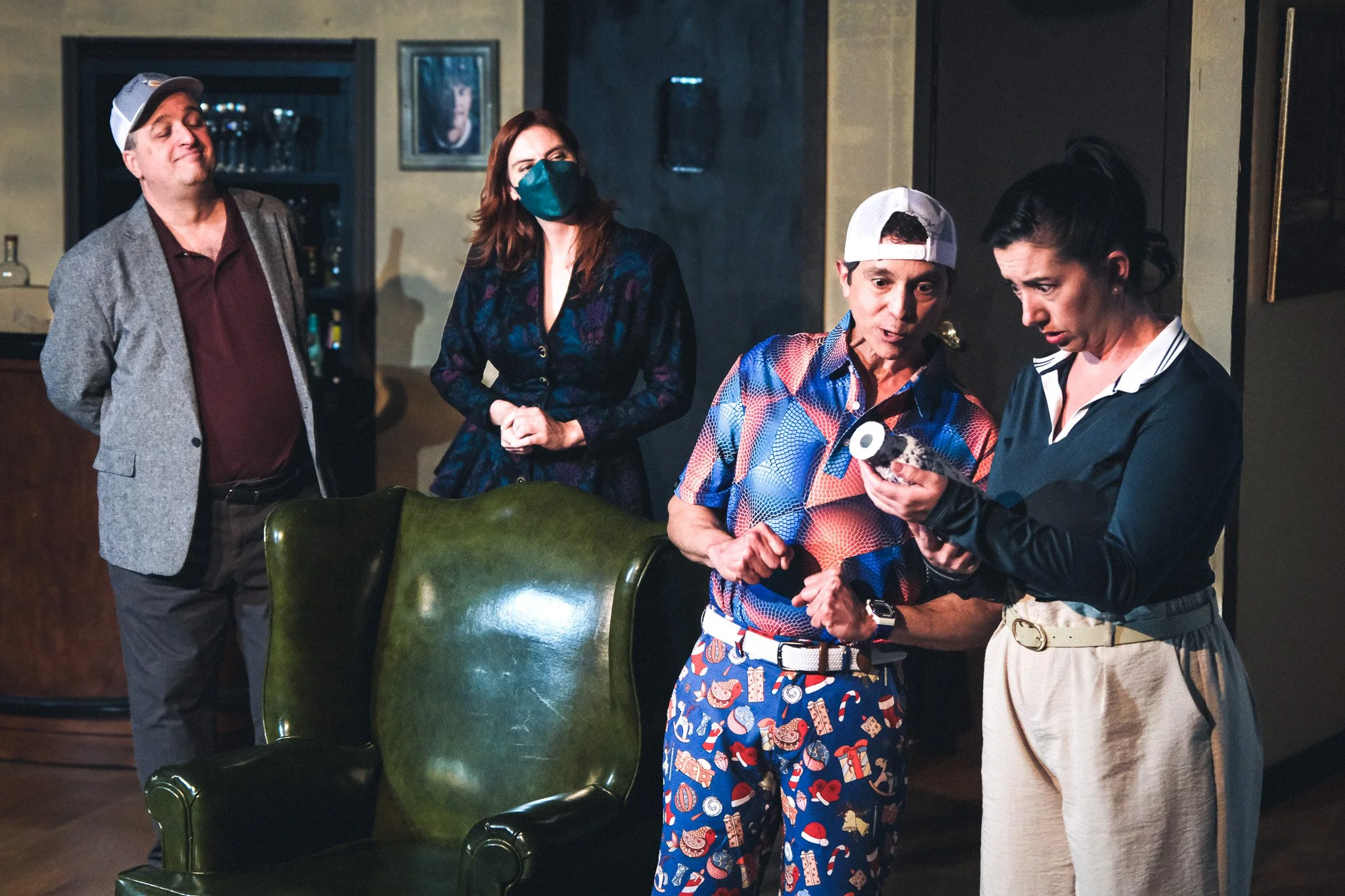  David Cervera as **Bingham**, Beth Crosby as **Pamela**, Joshua Caraballo as **Justin** &amp; Jaccie Serbus as **Louise**  **Photo by** Katie McManus 