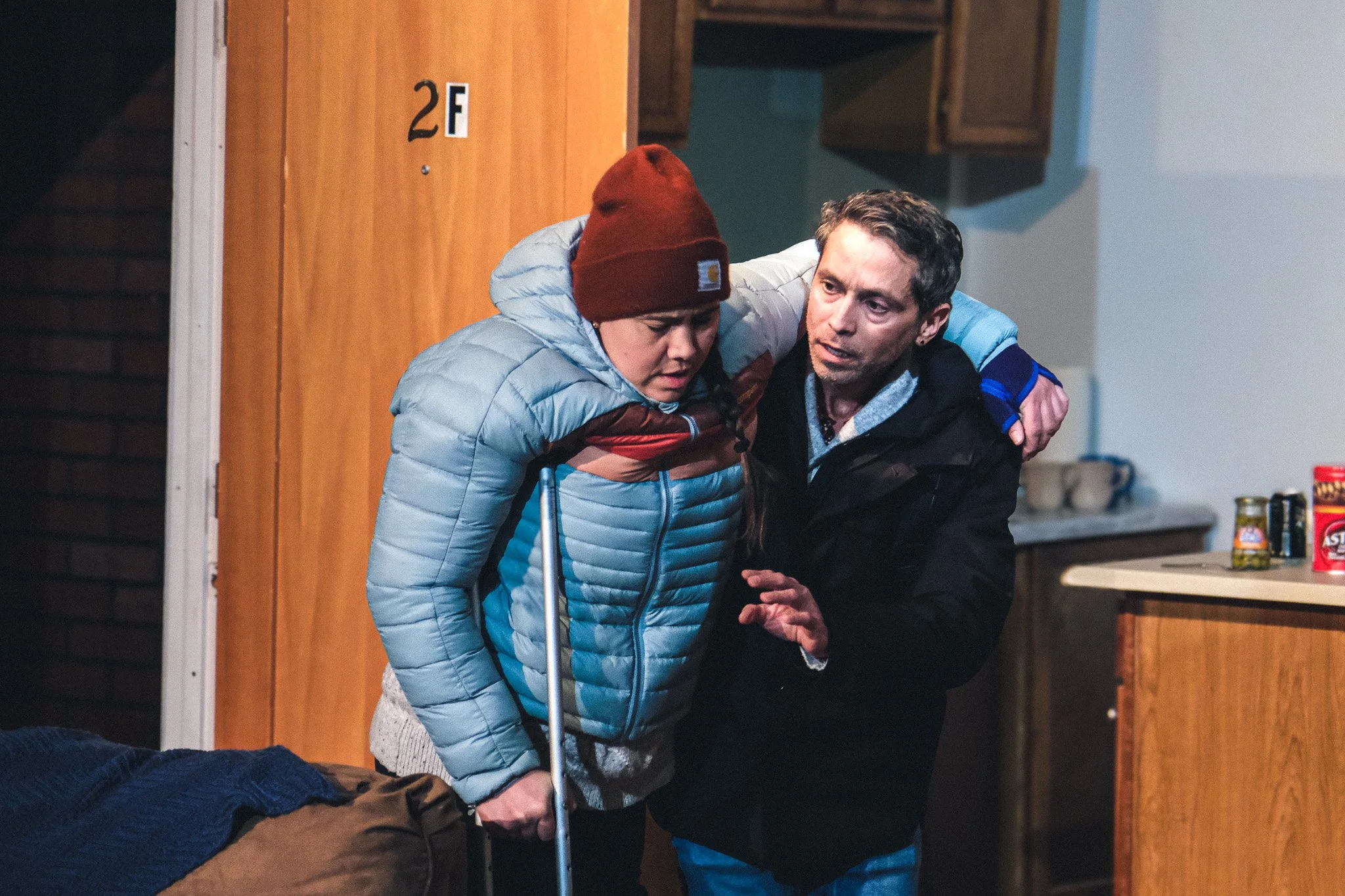  Jacquelyn O’Brien as **Sarah** &amp; Joshua Caraballo as **James**  **Photo by** Katie McManus 