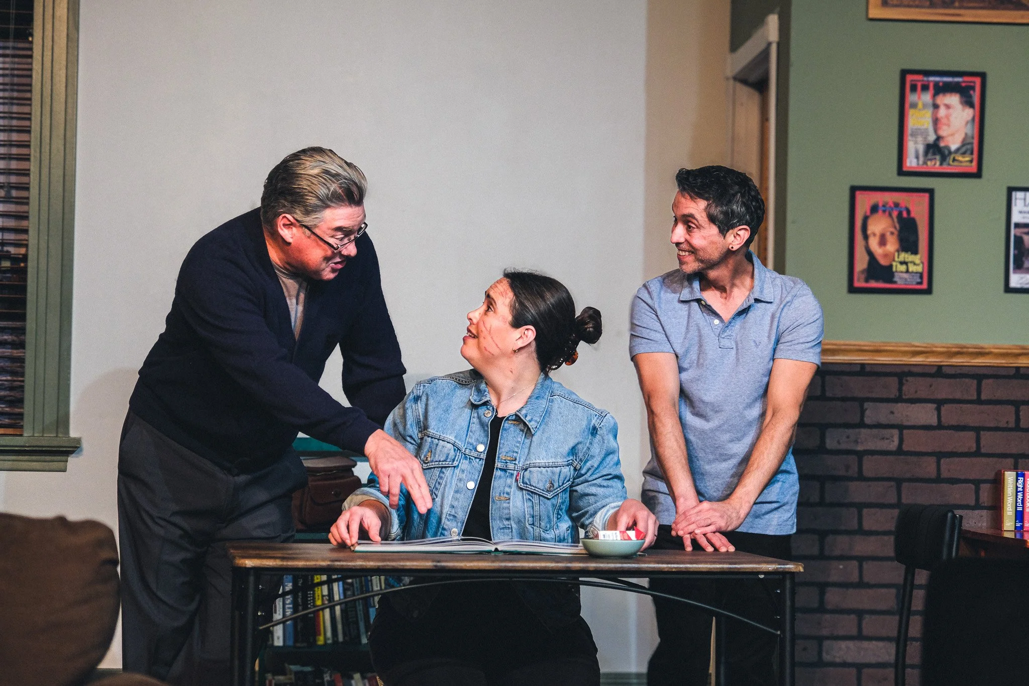  Terence Keane as **Richard**, Jacquelyn O’Brien as **Sarah** &amp; Joshua Caraballo as **James**  **Photo by** Katie McManus 