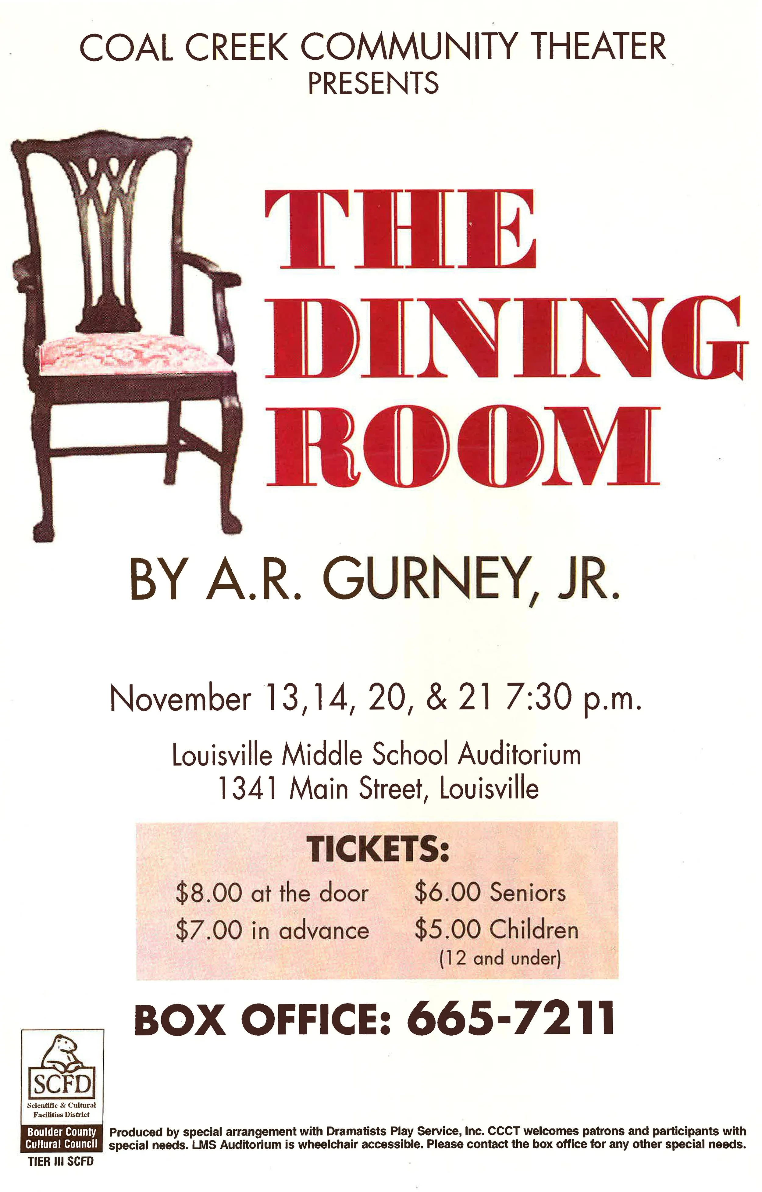 CCCT Presents 'The Dining Room' — Coal Creek Theater of Louisville