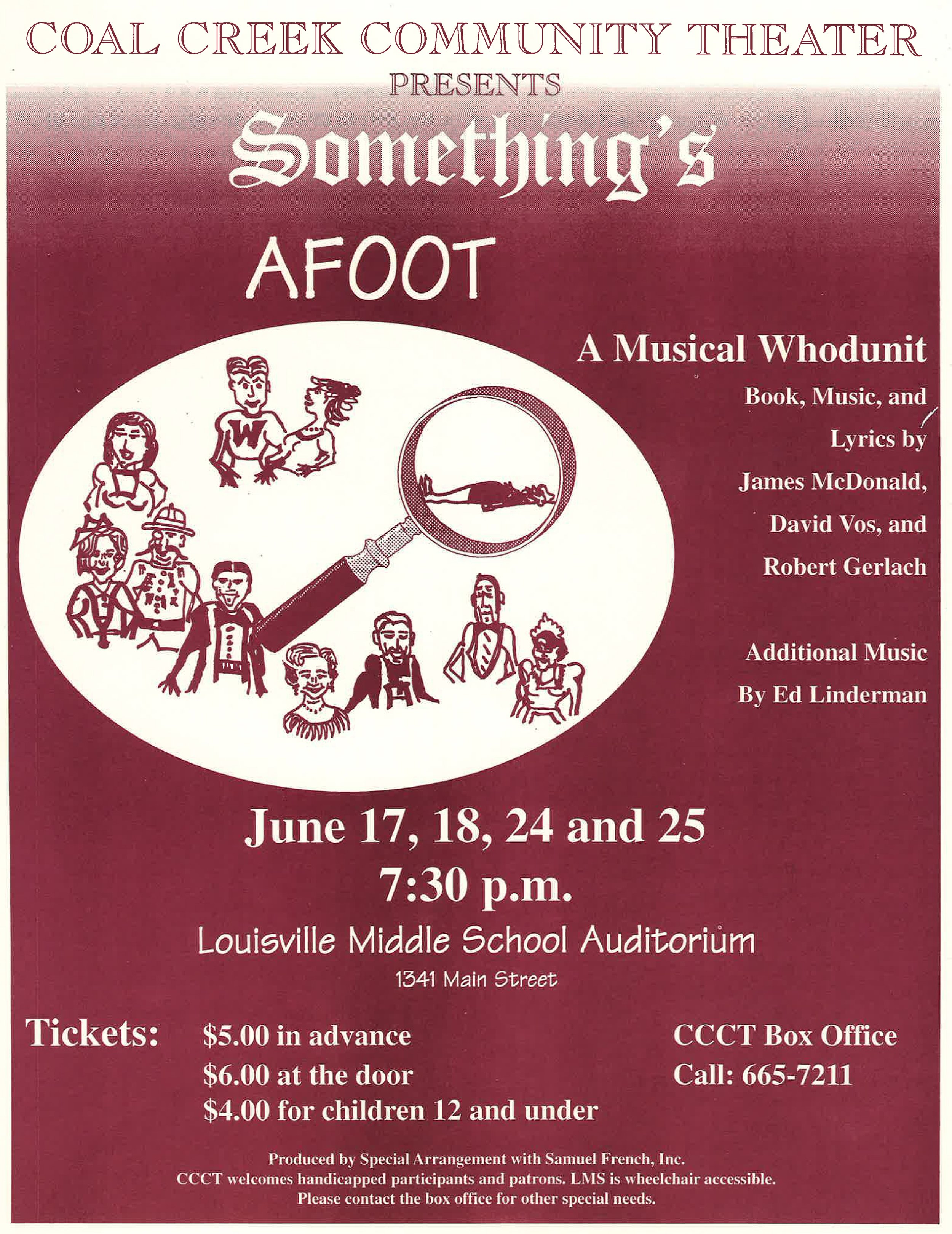 CCCT Presents 'Something's Afoot' — Coal Creek Theater of Louisville